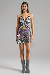 Sinai Butterfly Sequins Top - Black