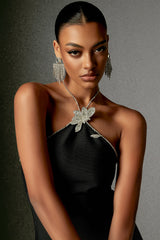 Evanfeline Halterneck Bandage Mini Dress