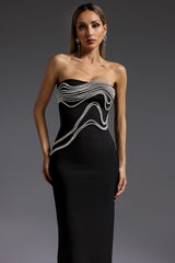 Oga Sleeveless Diamond Bandage Maxi Dress