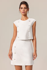 Zerasa Round Neck Sleeveless Top And Skirt Two-Piece Set