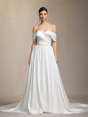 Sefa off-shoulder maxi style wedding dress