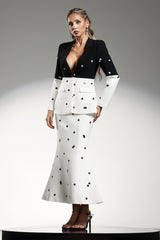 Jerlyn Long Sleeves Sequins Maxi Tow-piece Set