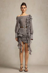 Sissel Long Sleeves Folds Top And Skirt Two-Piece Set
