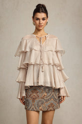 Wanda Long Sleeves Folds Top