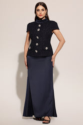 Isabeau Short Sleeve Round Neck Maxi Two-Piece Set