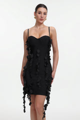 Felix Classic Contour Sleeveless Petal Bandage Mini Dress