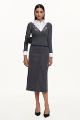 Yarera Elegant Contour Top And Skirt Set