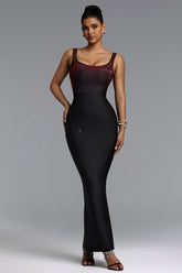 Elisabeth Chic Contour Crystal Bandage Maxi Dress