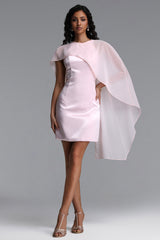 Riane Elegant Tailored Sleeveless Satin Mini Dress