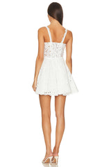 Broderie Anglaise Cami Mini Dress - White