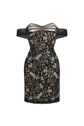 Fero One Shoulder Lace Mini Dress