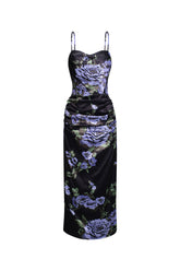 Kerry Sleeveless Flowers Slim Midi Dress
