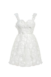 Lali Sleeveless Flowers Mini Dress