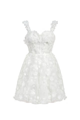 Lali Sleeveless Flowers Mini Dress