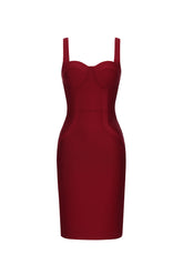 Mavis Classic Contour Sleeveless Curve Bandage Midi Dress