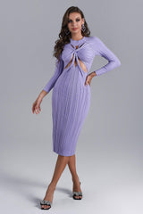 Suki Long Sleeve Cutout Knit Dress