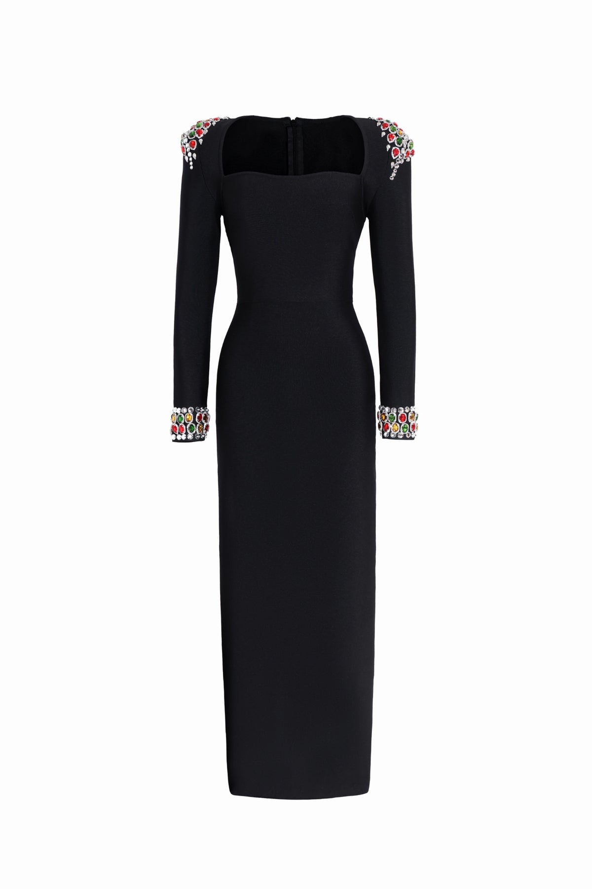 Niaca Rhinestones Bandage Midi Dress