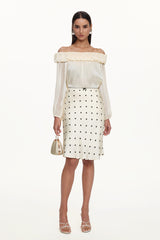 Uana Elegant Flowy Woven Top And Skirt Set