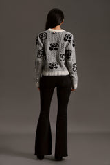 Johe Round Neck Long Sleeves Printing Blouse