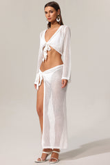 KIavia Hollow Out High Slit Two-Piece Set