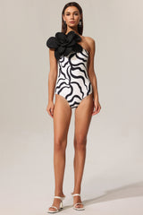 Trosy Sleeveless Flowers Swimsuit