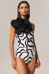 Trosy Sleeveless Flowers Swimsuit