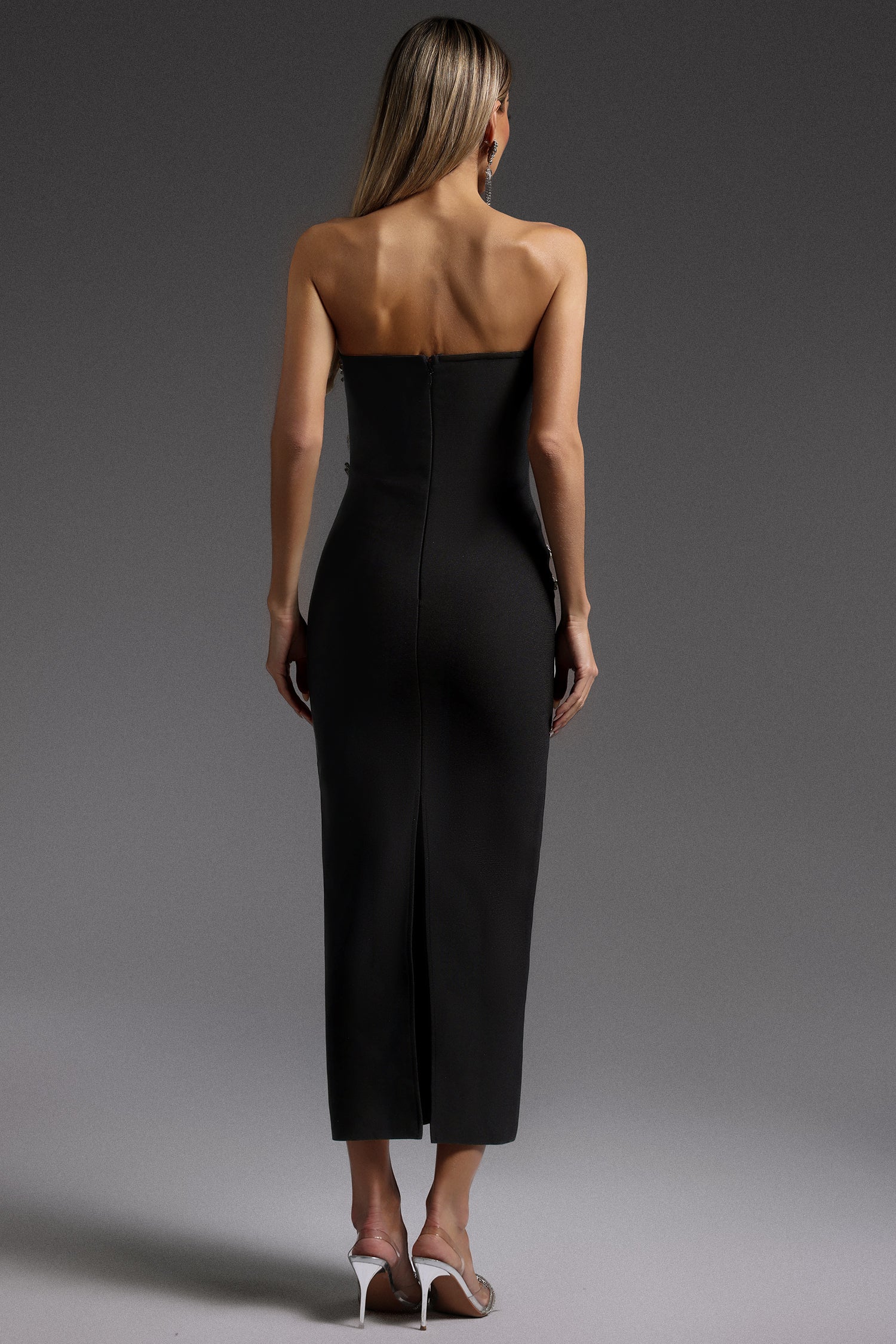 Oga Sleeveless Diamond Bandage Maxi Dress