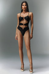 Johe Sleeveless Hollow out Mini Swimsuit