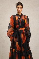 Payson Long Sleeves Printed Maxi Dress