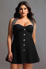 Traci Halter Strapless Sleeveless Mini Dress