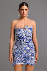 Sharina Strapless Lace Mini Dress