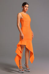 Myrna Bandage Sleeveless Round Neck Midi Dress