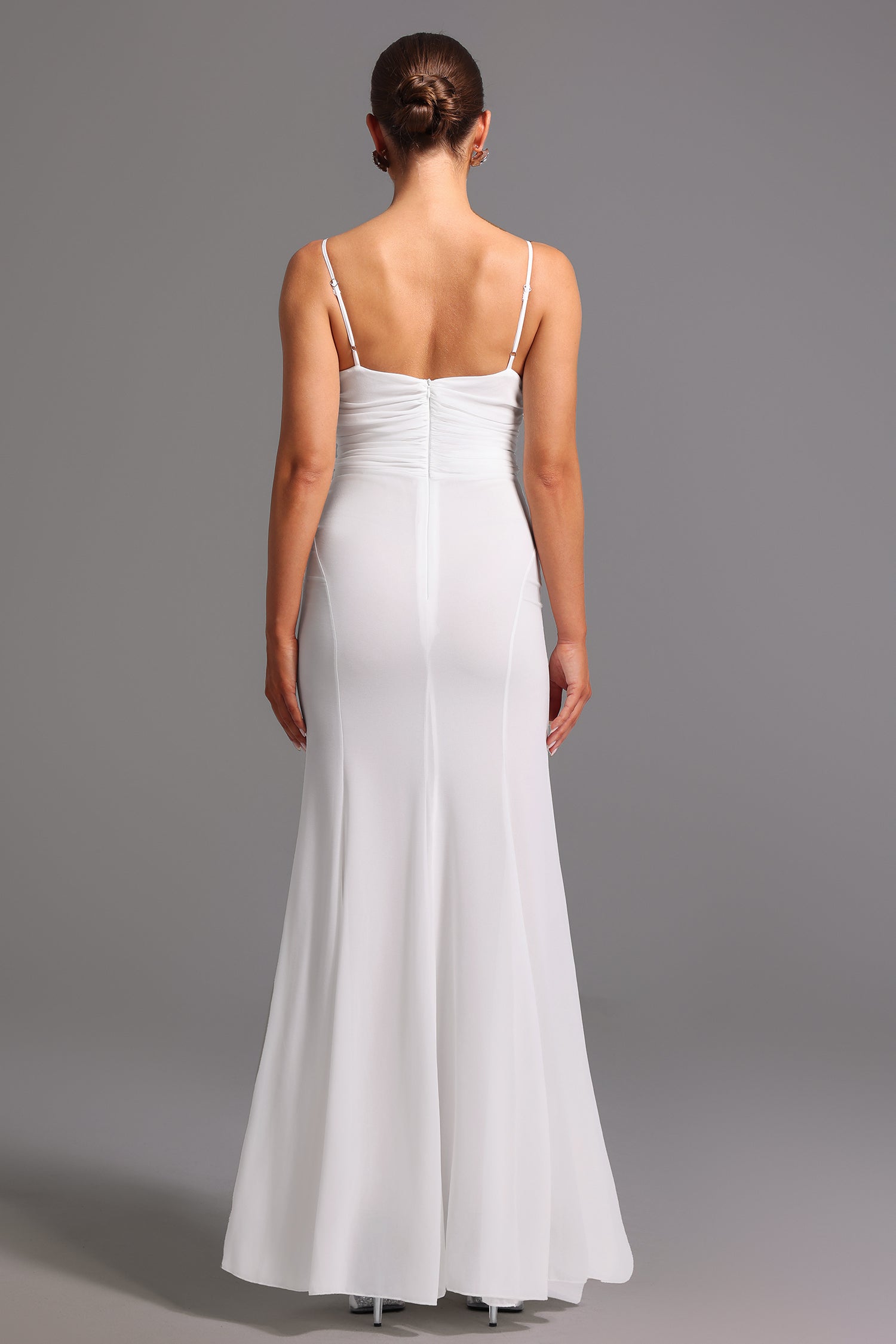 Dora Sleeveless Deep-V Flower Maxi Dress