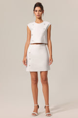 Zerasa Round Neck Sleeveless Top And Skirt Two-Piece Set