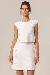 Zerasa Round Neck Sleeveless Top And Skirt Two-Piece Set