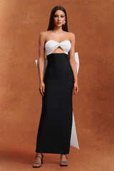 Raidah Sleeveless Bow Hollowed out Bandage Maxi Dress