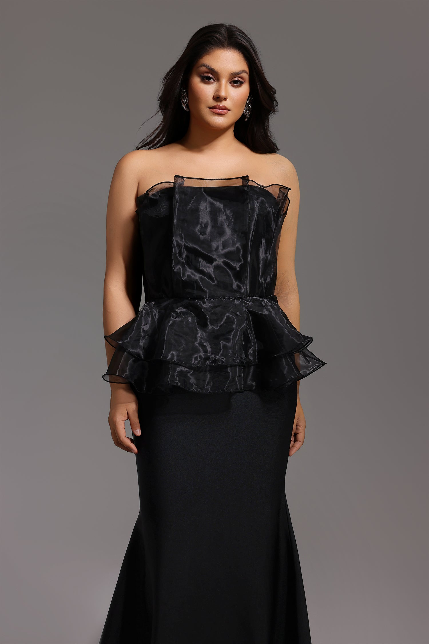 Oria Sleeveless Fishtail Bandage Maxi Dress