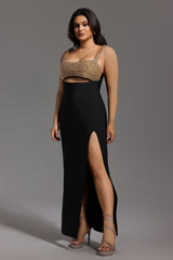 Katty High Slit Sleeveless Bandage Maxi Dress
