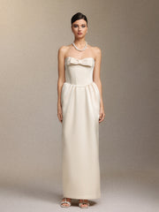 Fahrenheit Sleeveless Bow Maxi Dress