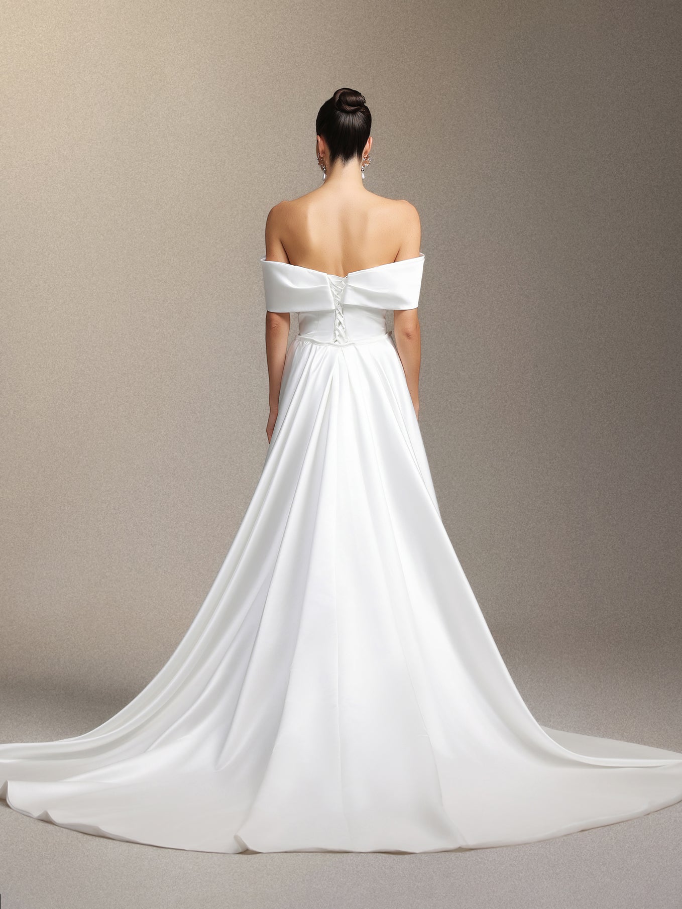Marris off-shoulder detachable maxi wedding dress
