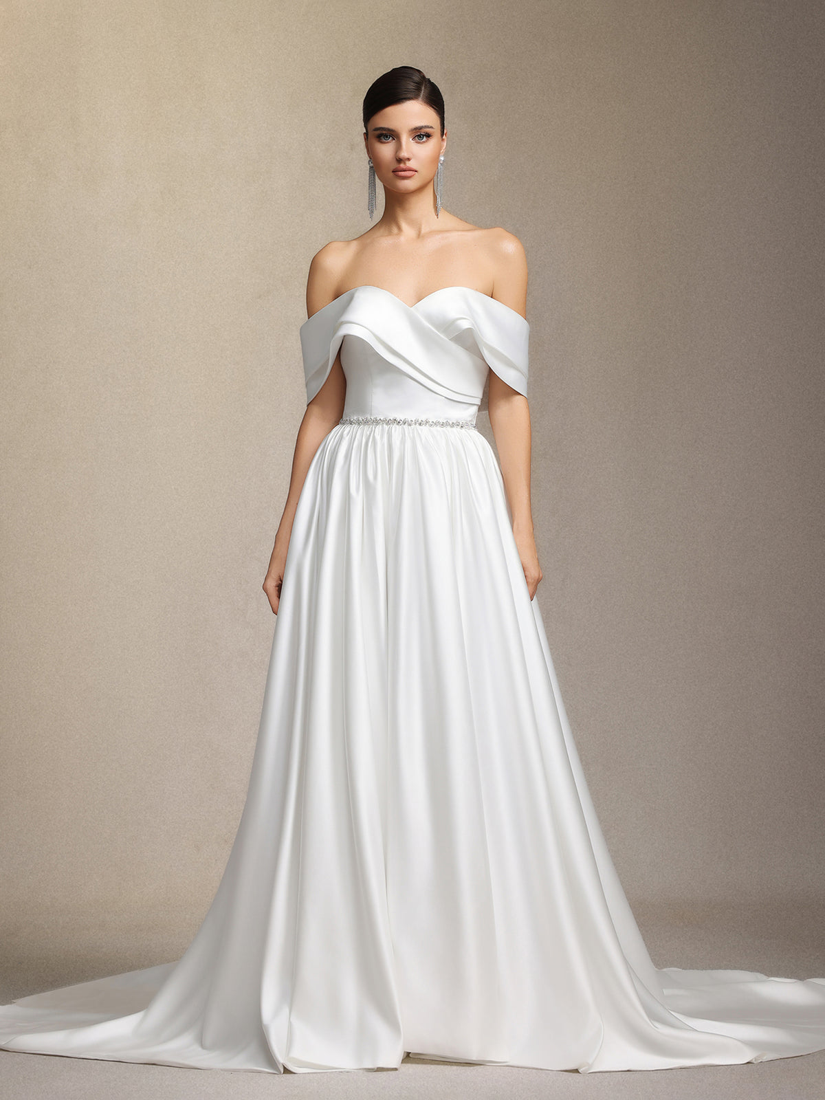 Sefa off-shoulder maxi style wedding dress