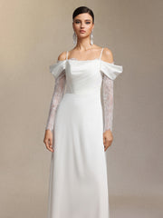 Lexi Off-The-Shoulder Lace Slit Maxi Dress