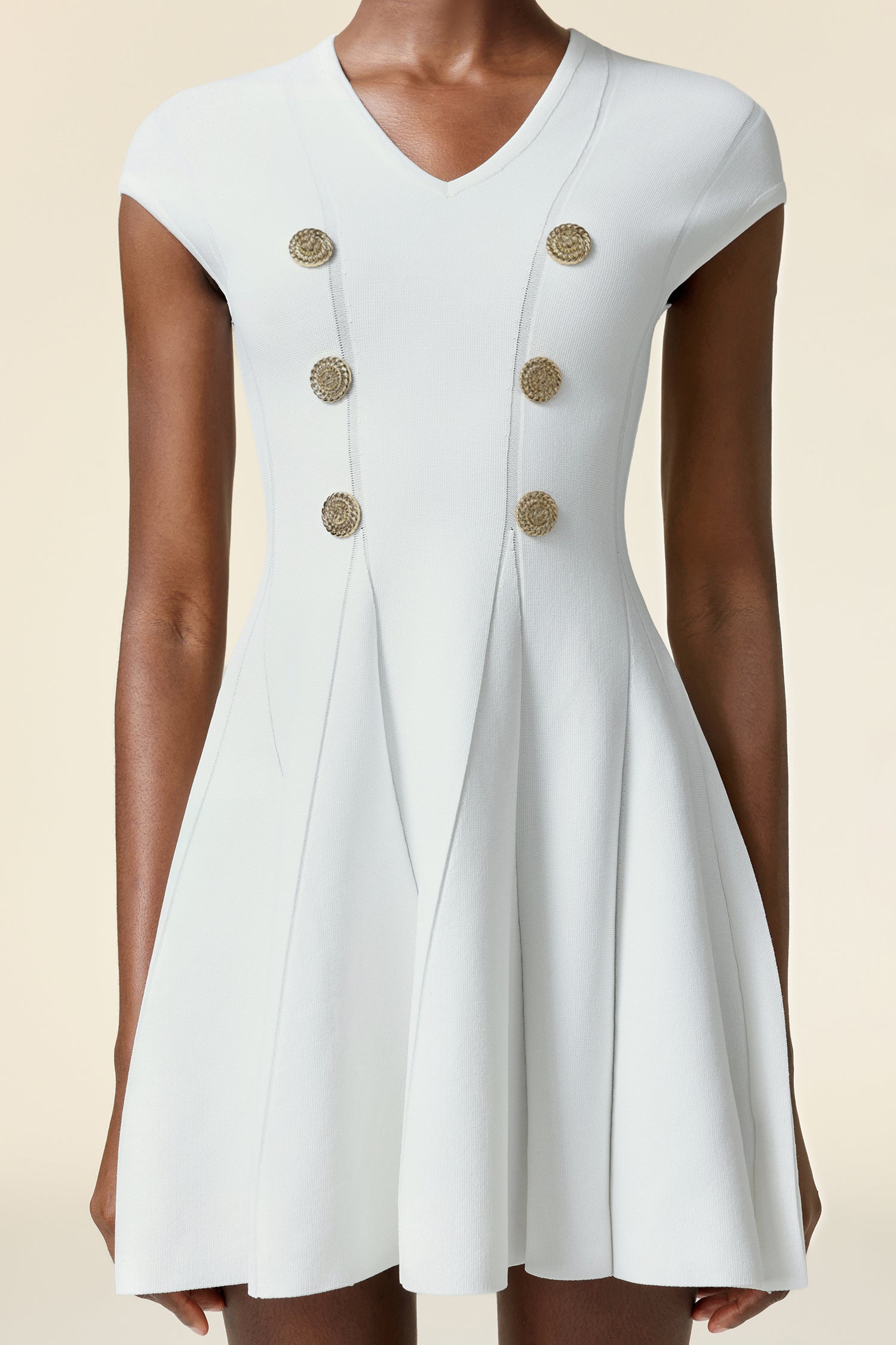 Zuelia Short Sleeves V Neck Mini Dress