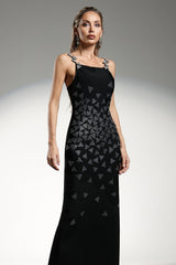 Zaniah Sleeveless Triangle Diamond Bandage Maxi Dress