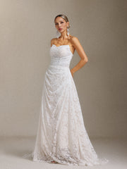 Trosy Lace strapless Maxi Dress