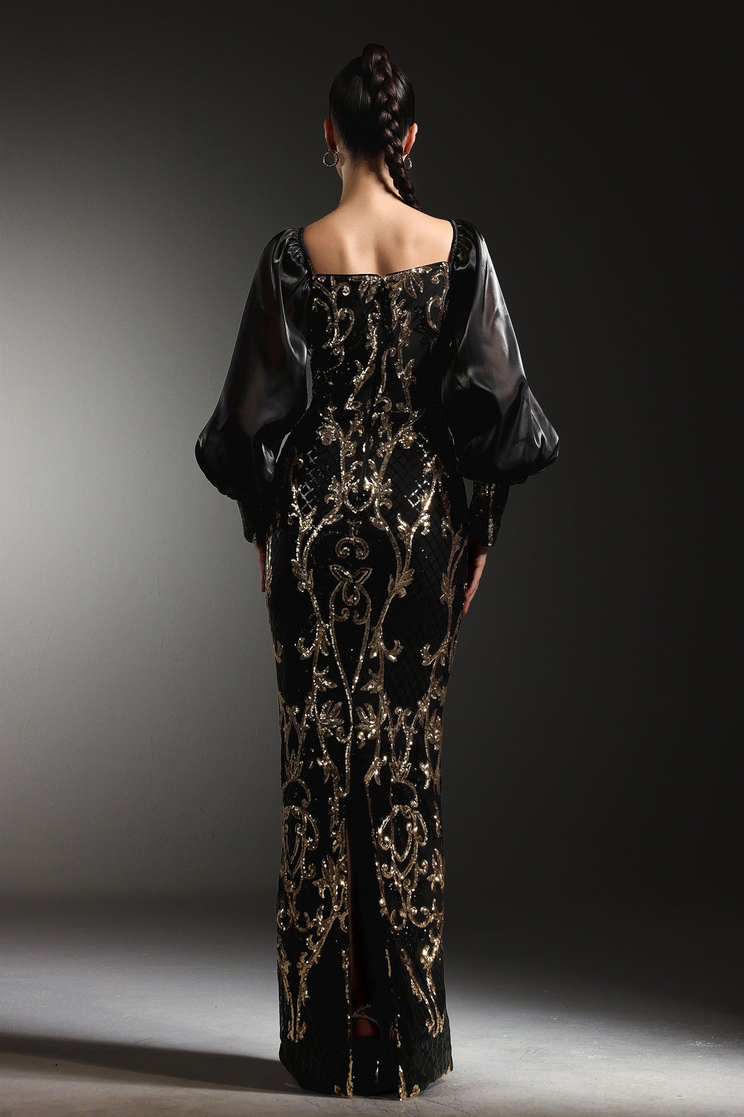 Naleza Long Sleeves Sequin Maxi Dress