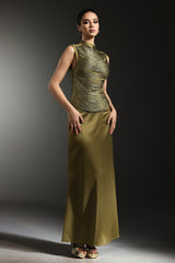 Siayh Sleeveless Tassels Bandage Maxi Two Piece Set