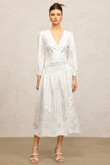 Payson V-Neck Long Sleeves Lace Maxi Dress