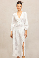 Payson V-Neck Long Sleeves Lace Maxi Dress