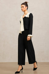 Karsten V-Neck Long Sleeves Folds Maxi Jumpsuit